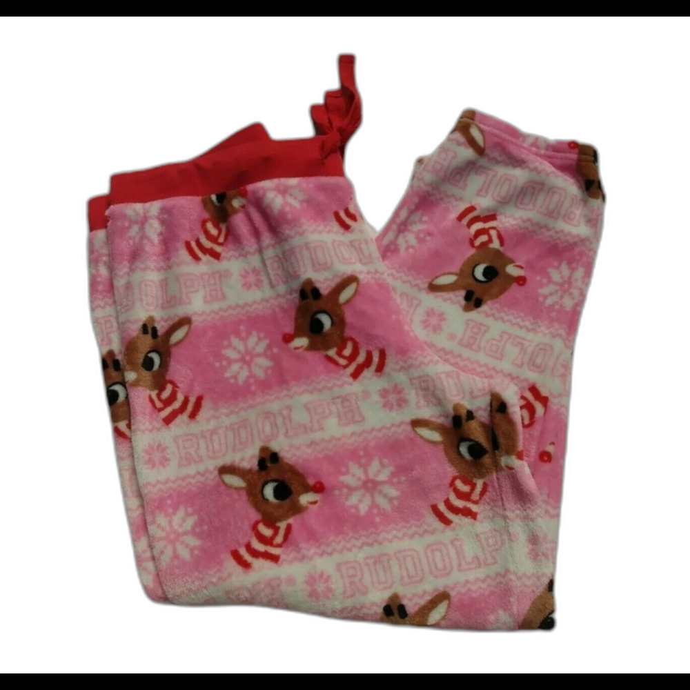 Rudolph Red Nose Reindeer Lounge Pants Size 2XL Fuzzy Soft Fleece Christmas